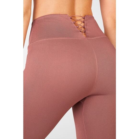 NWT Fabletics High Waisted Seamless Lace Up Leggings M - Picture 3 of 10